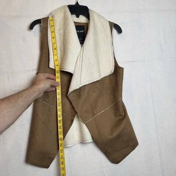 Me Jane Faux Leather Vest Fur Lined Size XS - Picture 4 of 7